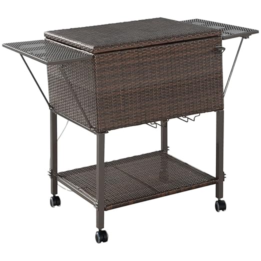 FDS Jardín Ratán Rolling enfriador botella bebida de ...