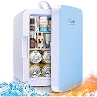 Firares Rapid Cooling 10 Liter/12 Can Mini Fridge for Bedroom, Protable Skincare Fridge for Makeup, Foods, Medications…