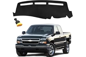 GZSH Dash Cover Mat fit for GMC Sierra/Chevy Silverado 1500 2500 3500 HD 1999-2006 ，GMC Yukon/Yukon XL/Chevy Suburban/Tahoe Avalanche 2000-2006 with Dust Brush |Easy to Install| |Full Cover|
