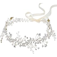 Amazon.com: Vintage Pearl Cascade Bridal Hair Chain  display picture 1