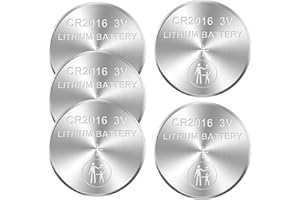 messule 3V Lithium Batteries CR2016 5 Pack – Button Cell 2016 Batteries – Lithium CR2016 3 Volt Coin Battery – Alkaline 2016 Battery Replacement for Watch Key Fob Computers-10 Year Shelf Life