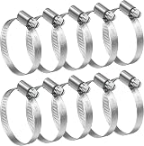 Bolatus 10 Pcs Stainless Steel 32-50mm Worm Drive Hose Clamps 9mm Wide