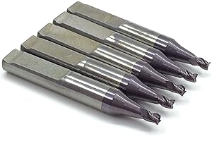 XUSHI 2.5mm End Milling Cutter(RIC05304B-B3320) WC011A in Solid Carbide for KEYLINE-Bianchi 994 Laser/Laser HP/Ninja Laser Key Machines for A Jaw, F Jaw, G Jaw(5pcs)