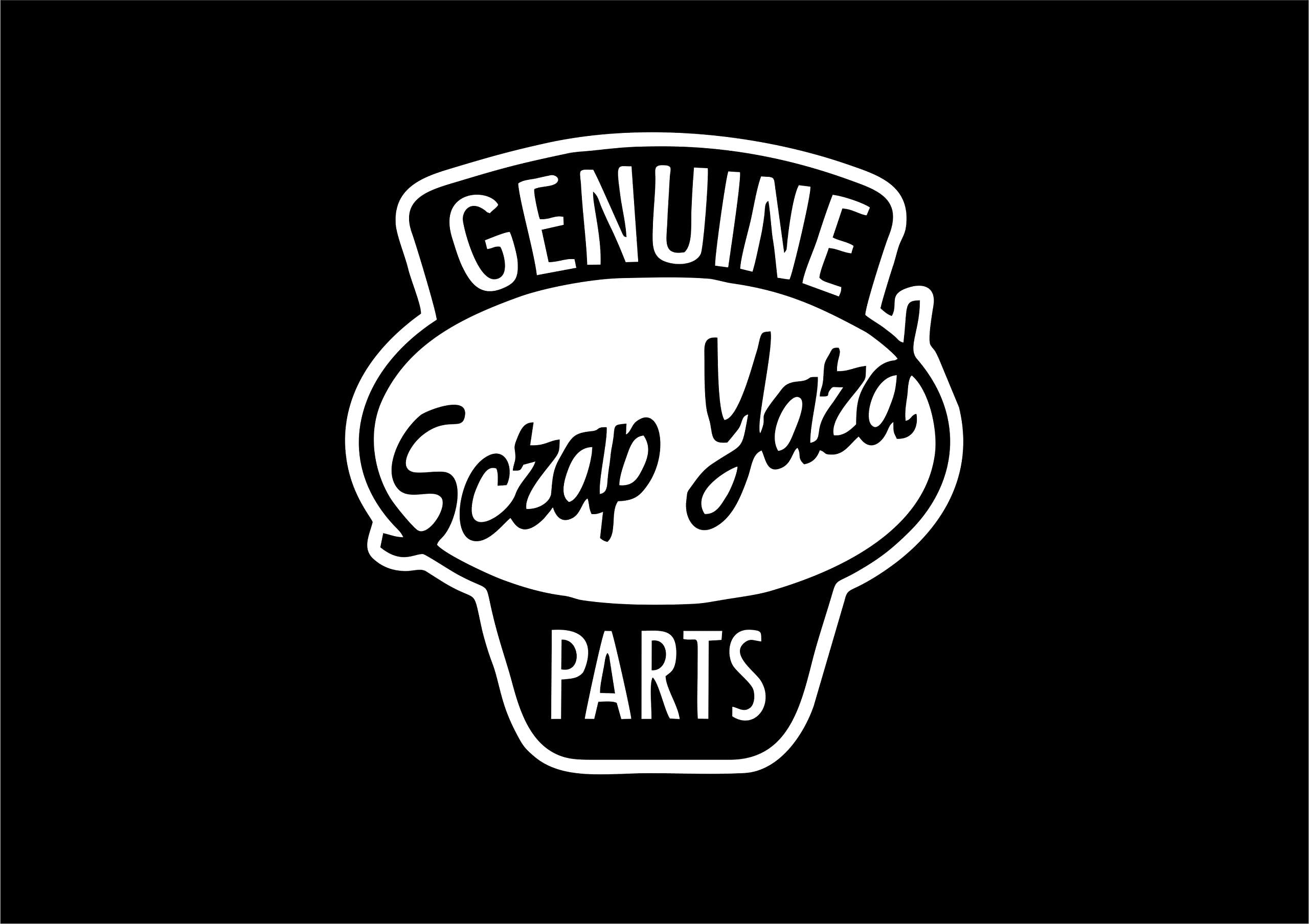 334W GENUINE SCRAP YARD PARTS Funny Car Sticker Van Window Bumper Vinyl Decal