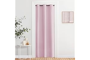 NICETOWN Solid Window Blackout Curtains - Preteen Girls Grommet Top Thermal Insulated Curtain Draperies (1 Panel, 42 by 84 In