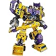 NBK Deformation Oversize Toys Robot Devastator Engineering Combiner 6 in 1 Action Figure Car Truck Model Gift for Kids Boys (Yellow)