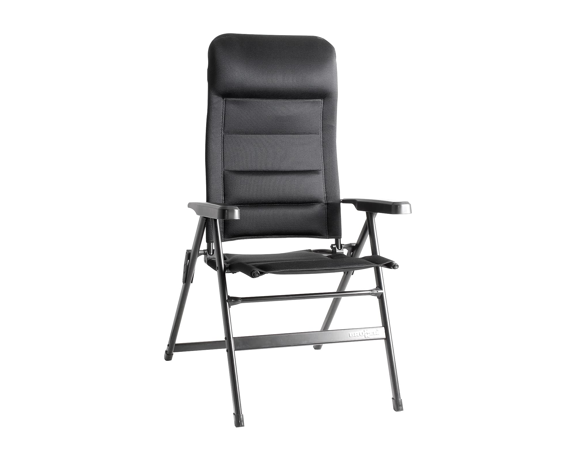 Brunner Aravel 3D Folding Camping Chair – 7-Position Reclining with Aluminum Frame, Breathable Padded 3D Fabric, Adjustable Backrest & Headrest, Compact & Lightweight for Camping, Caravan (Medium)