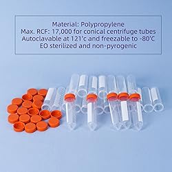 Conical Centrifuge Tubes 50ml,25 Pack Sterile
