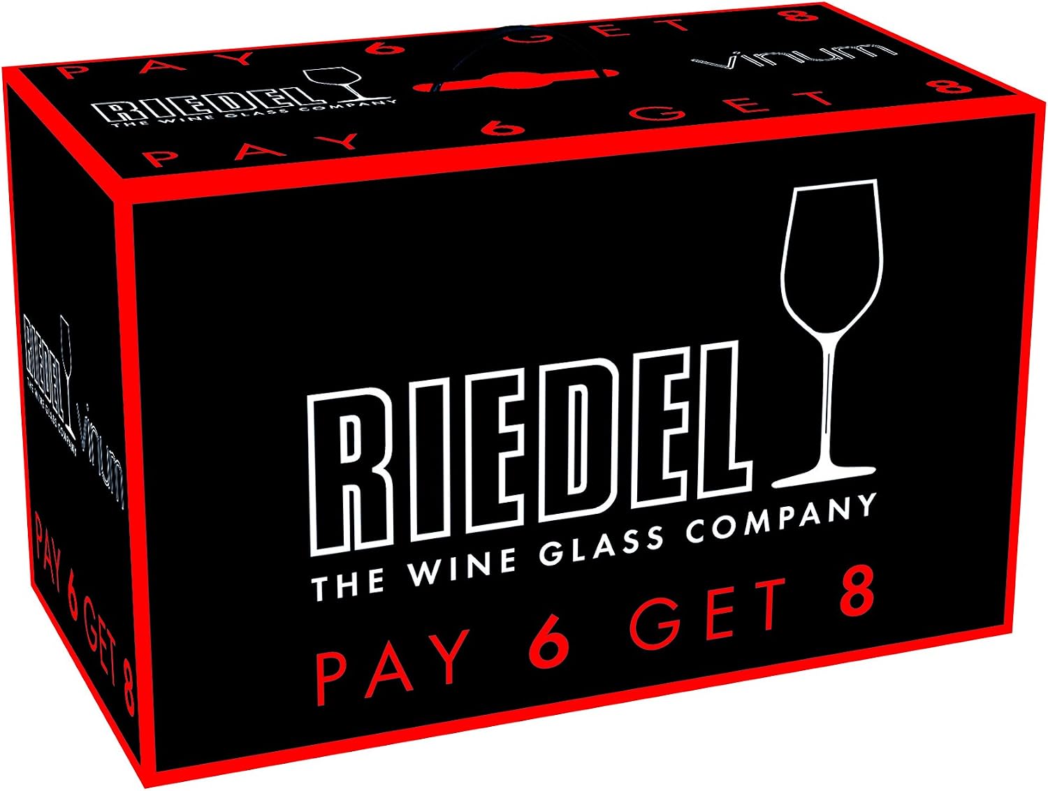 Vinum Bordeaux 8 Glasses, Transparent, 8 Count (Pack of 1) - Image 3