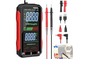 USB Rechargeable Digital Multimeter– 6000 Counts, Large Color Screen & Backlight, FS899L Multimeter Tester, Automatic Digital