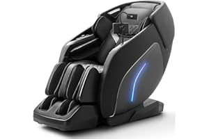 MAZZUP 3D Massage Chair, Full Body Massage Chair, Zero Gravity Recliner w/Dynamic Leg Kneading System, 53.14" SL Track, Sleek Appearance, 12 Auto Modes, Wireless Charging, Bluetooth Speaker, TFT Screen