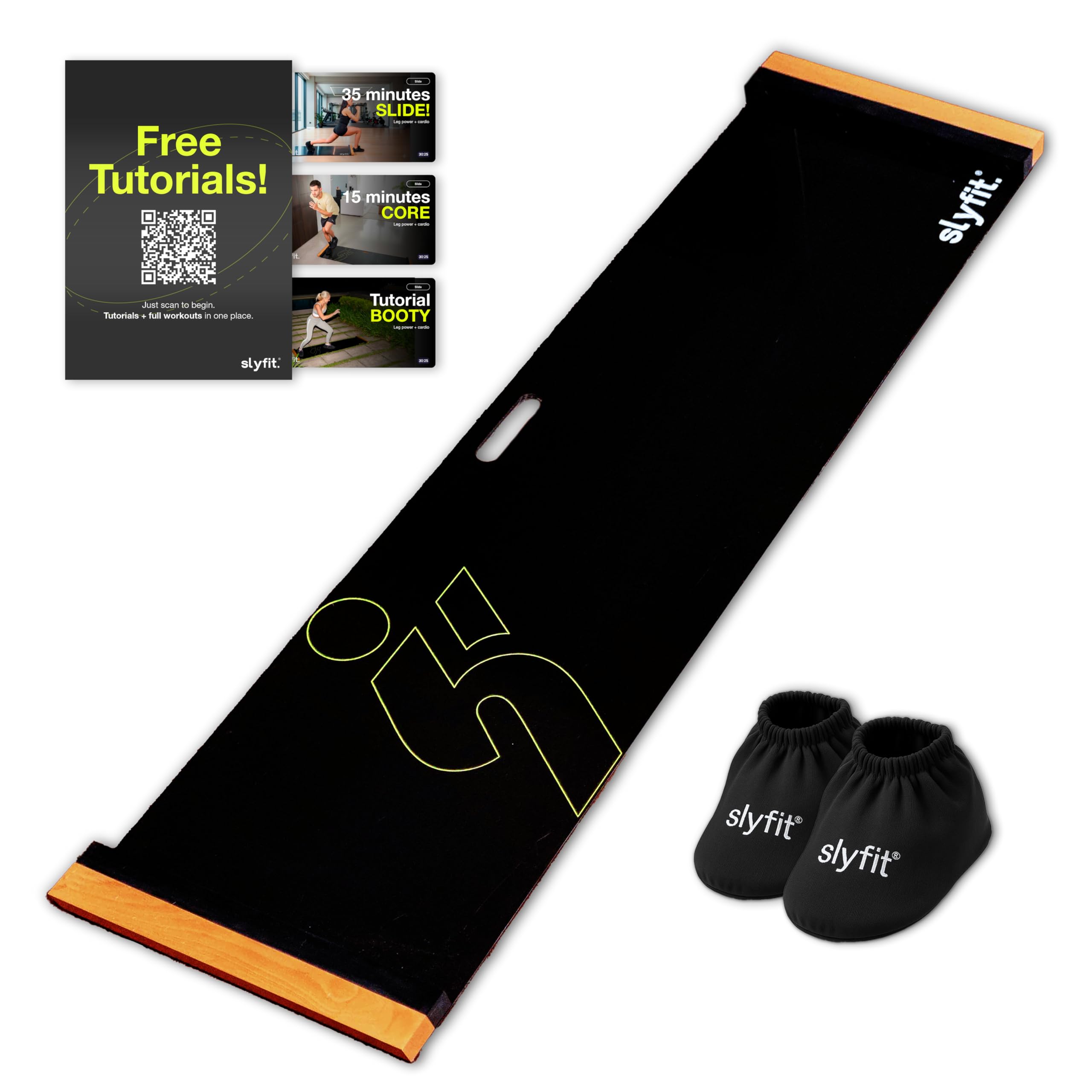 Photo 1 of Slyfit Slide Board – Revolutionize Your Workouts: Slide Exercise at Home with Booties for Fitness, for Multi-Sport Training, Core Strength, Flexibility – Low-Impact Durable Home Gym Equipment for Balance and Agility