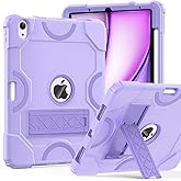 Cantis Case for iPad Air 11-inch (M3) 2025/ (M2) 2024, iPad Air 5th/4th Generation (2022/2020) 10.9 Inch, Heavy Duty Shockproof Rugged Protective for i Pad Air 11'', Purple+Purple