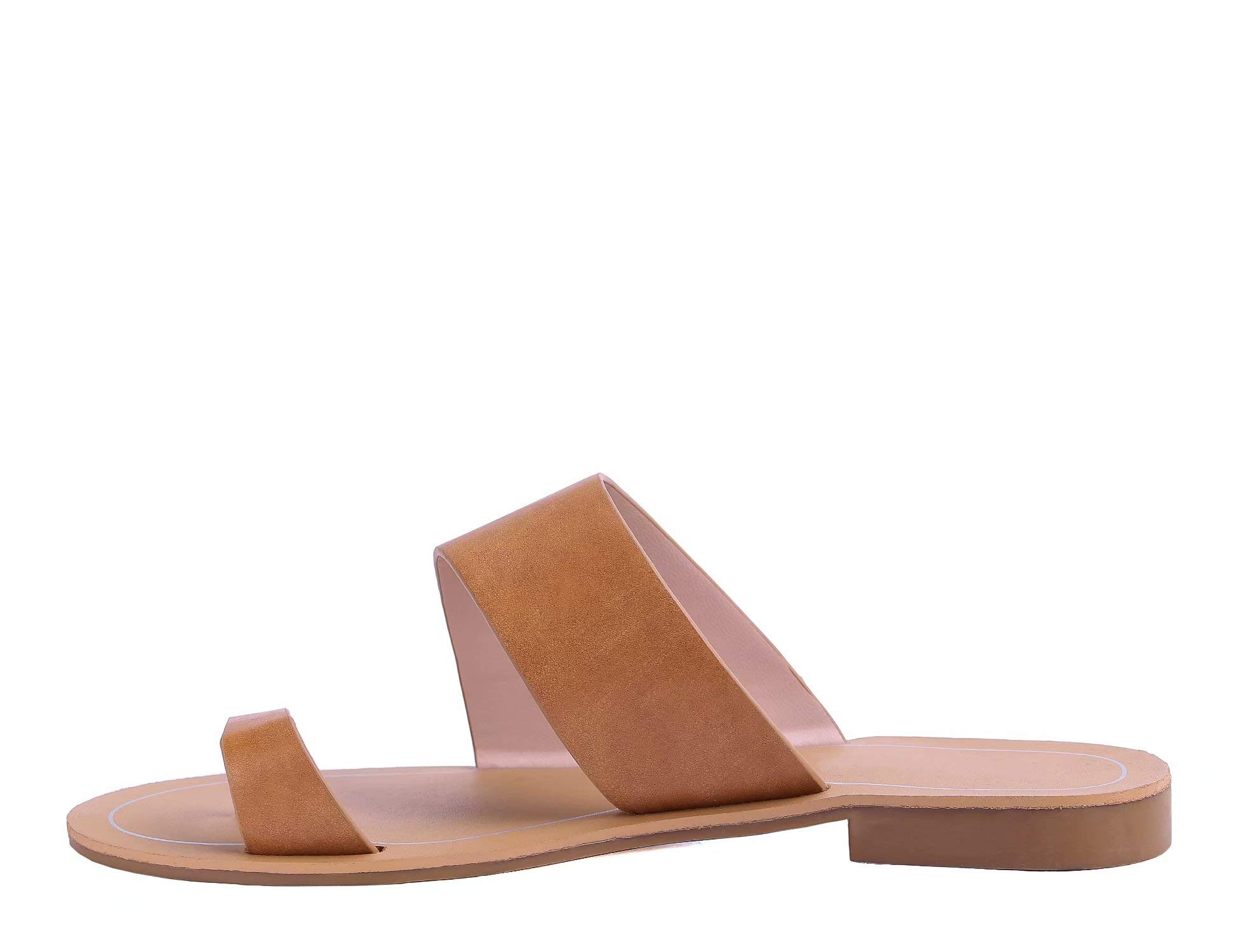 Greatonu Women Flip Flops Toe Ring Flat Sandals Casual Summer Slides - Image 3