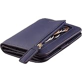 Toughergun Women&rsquo;s Small Slim Vegan Leather Wallet with RFID Protection, Compact Bifold Mini Purse with Clear ID Window