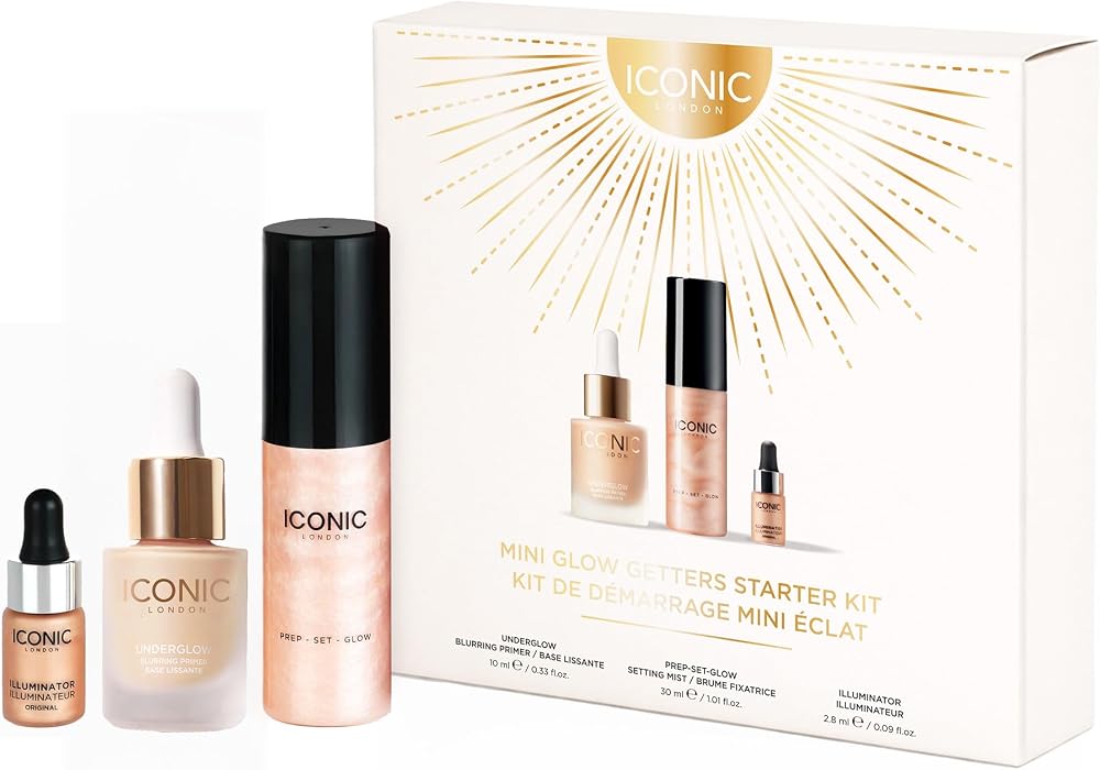 ICONIC LONDON Mini Glow Getters Starter Kit | Travel Size, 3 Piece Set