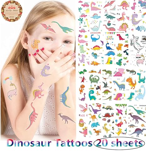 Tatuajes Temporales Dinosaurios para Niños