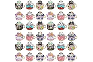 Youdiyla 30Pcs Alloy Drip Oil Cat Series Pendant Jewelry Making DIY Keychain Earrings Pendant Various Design Charms for Jewelry Making Bracelets Necklace (SN444)