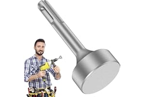 TZGSONP SDS Plus Ground Rod Driver for All SDS Plus Hammer Drills Steel, Heavy Duty SDS Plus Ground Rod Bits Driver Socket for Rotary Hammer Drill (Flat)
