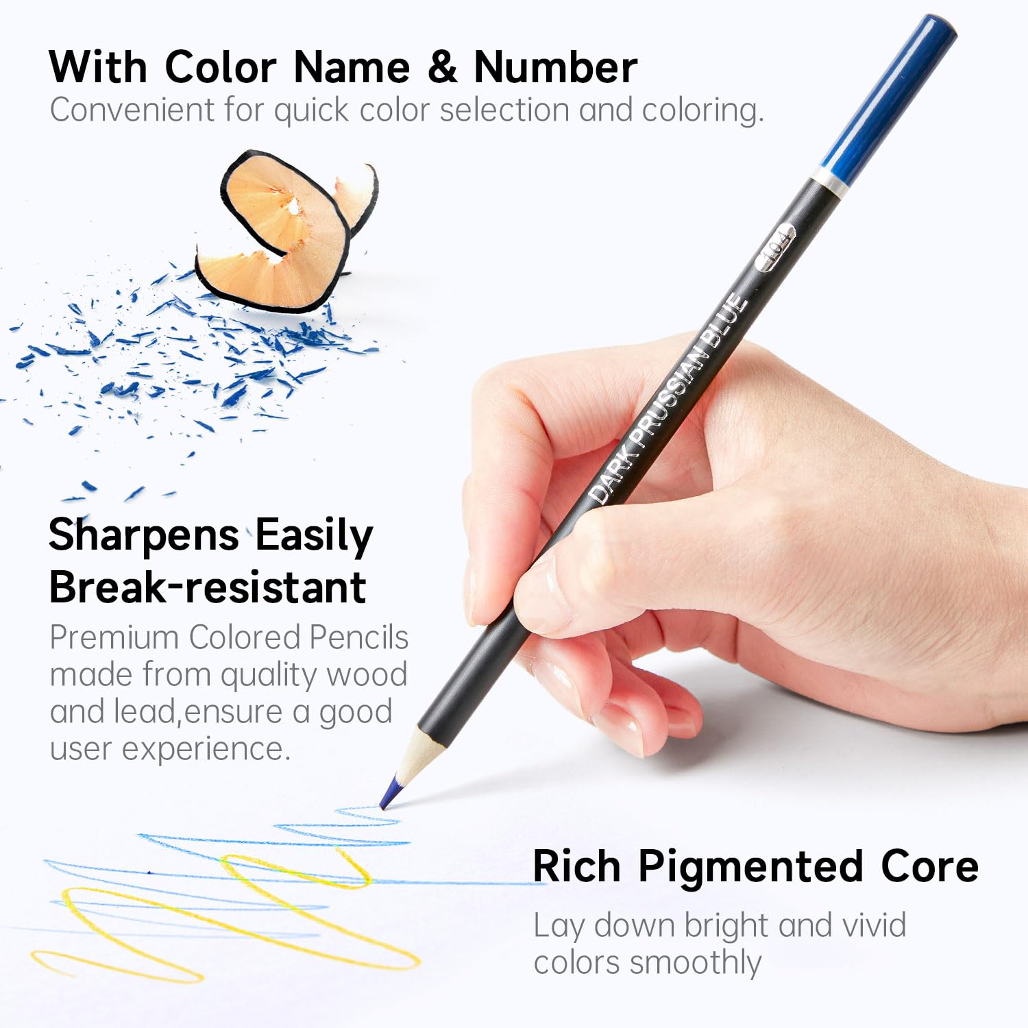 Shuttle Art 174 Buntstifte, professionelles Farbstifte Set auf Weichwachsbasis mit 1 Malbuch, 1 Skizzenbuch, 1 DIY-Malblatt, 4 Spitzern und 2 Stiftverlängerern, Buntstifte für Künstler, Erwachsene 4