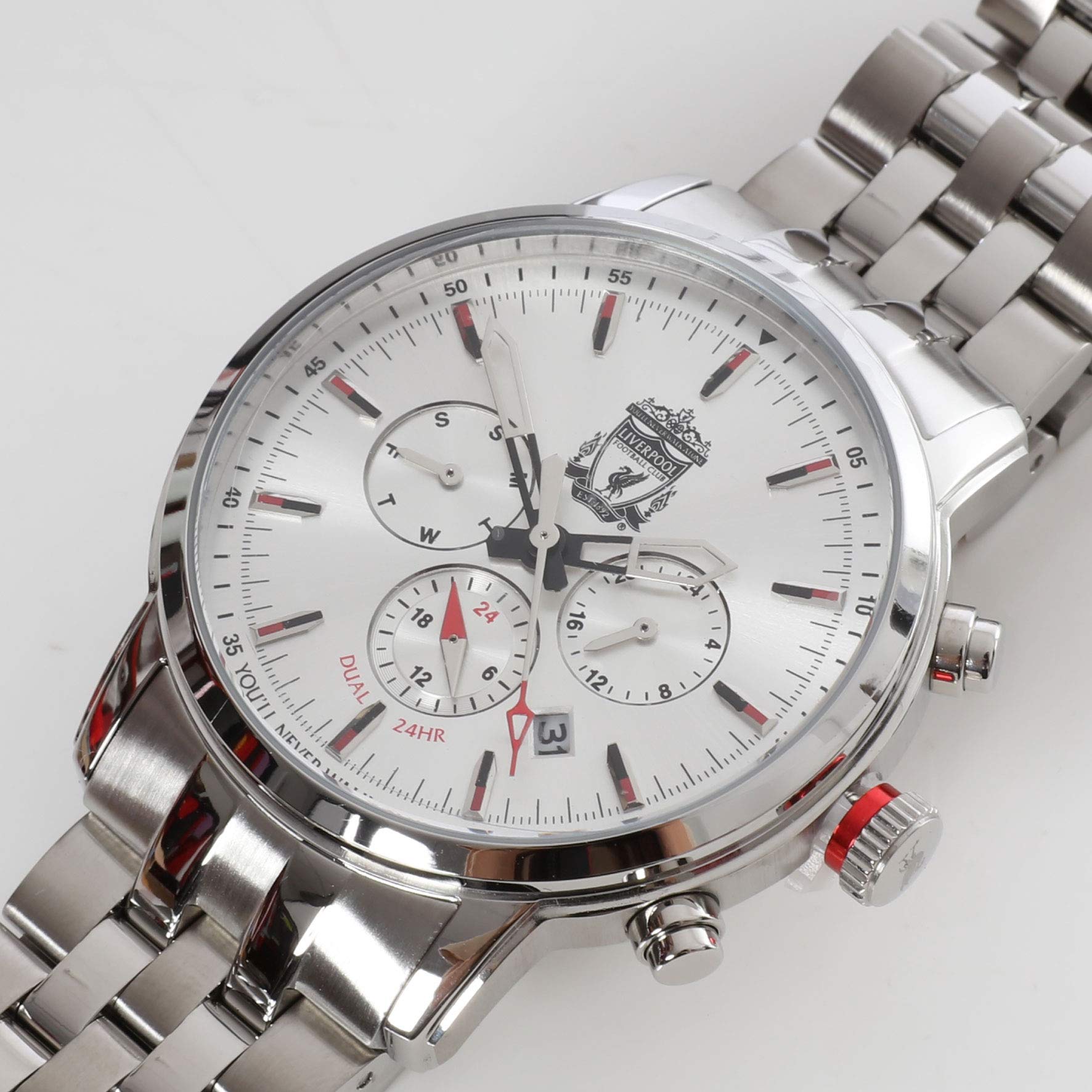 Liverpool FC Mens Stainless Steel Bracelet Watch LFC Official Buy