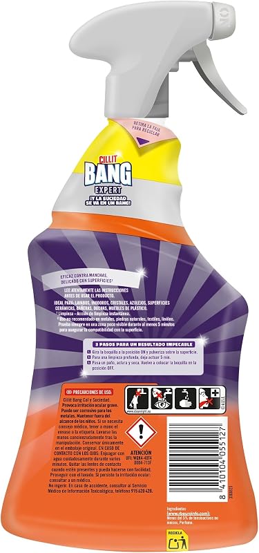 Cillit Bang Lime and Dirt, potente limpador de casa de banho, cozinha, formato de pulverização - 1 L, a embalagem pode variar