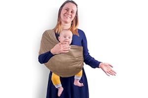 TKKOK Baby Wrap Carrier, Unisex Baby Carrier, Lightweight & Ultra Soft, Easy to Wear Baby Wrap, Perfect for Newborn Toddlers