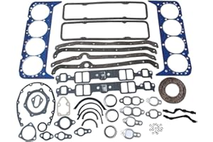 Engine Full Set Overhaul Gasket Set Compatible for Chevrolet SBC 283 302 307 327 350 5.7L 2 PC