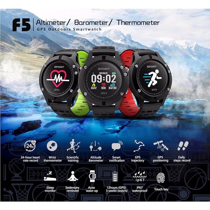 Amazon.com: F5 GPS Smart watch Altimeter Barometer ...