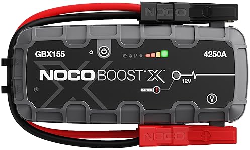 Tools & Equipment - NOCO Boost X GBX155: 4250A UltraSafe Jump Starter – 12V Lithium Battery Booster Pack, Portable Jump Box, Power Bank & Jumper Cables - for 10.0L Gas and 8.0L Diesel Engines
