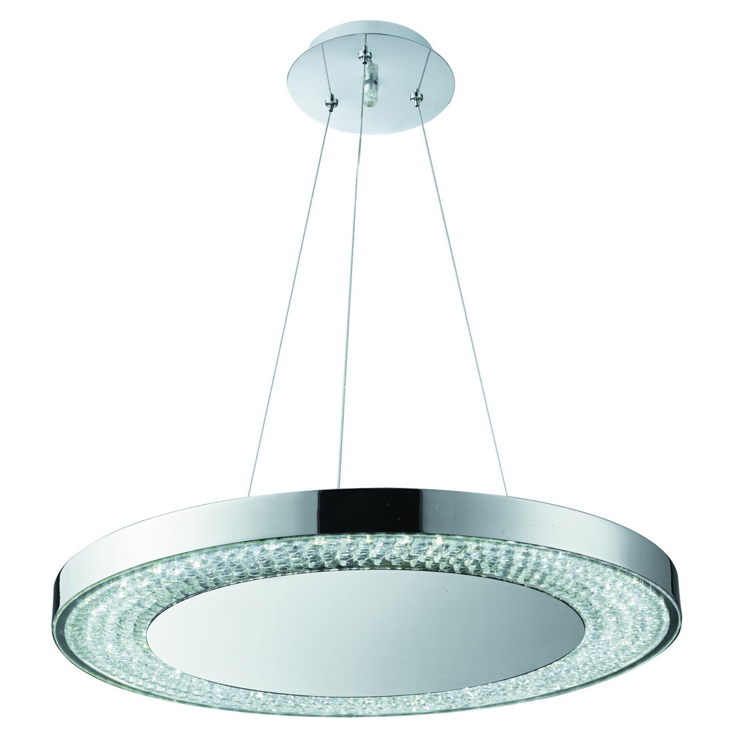 Searchlight Halo Ceiling Light Disc Pendant Polished Chrome Led