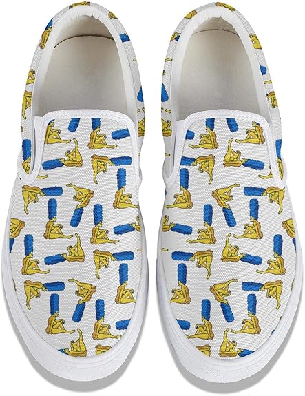 Amazon.com | Women Mom-Marge-Blue-Beehive-Hairstyle-Stereotypical-The-Simpsons- Canvas Shoes 