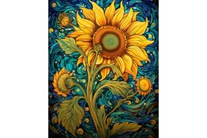 TUCOCOO Abstract Sunflowers DIY Paint by Numbers for Adults Graffiti Flowers Abstract DIY Oil Painting Acrylic Paint Art Painting Kits Canvas with Acrylic Paints Flower Scenery Art 16x20 Inch（Frameless）