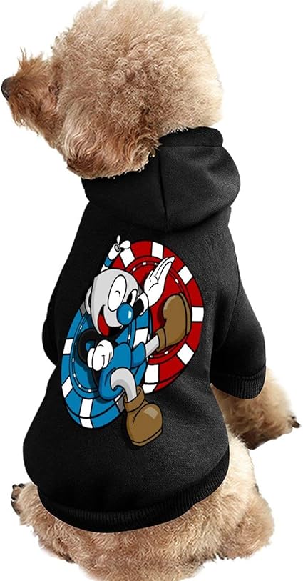 Amazon Cuphead 犬服 ドッグウェア 秋冬用 パーカー かわいい 犬猫用 暖かい 小型犬 中型犬 コスチューム 防寒 お散歩お出かけ服 ペット服 犬の猫のバスローブ Huoa コスチューム 通販