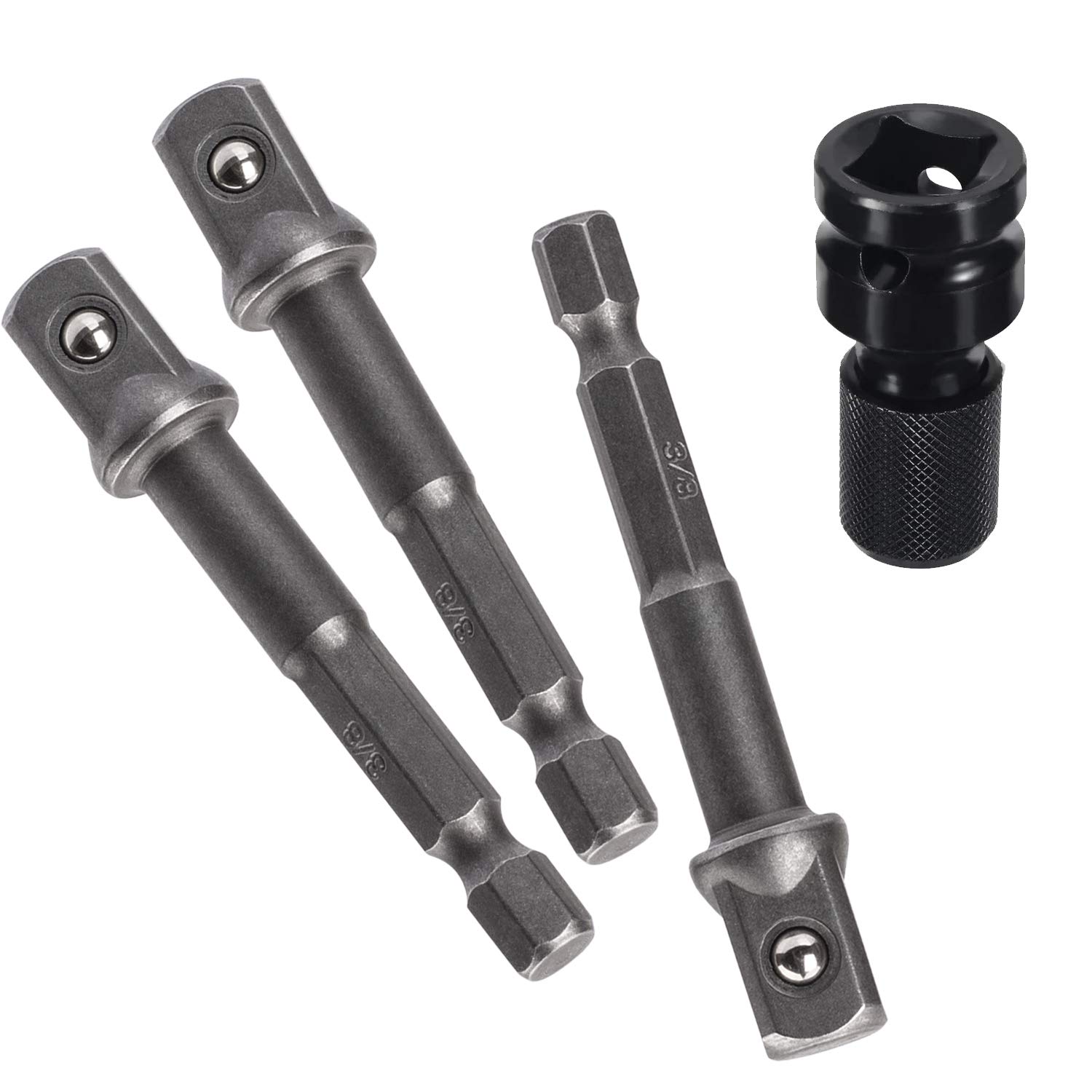 Impact Driver Power Bits for Automotive DIY1//4 Hex Shank 10mm Square