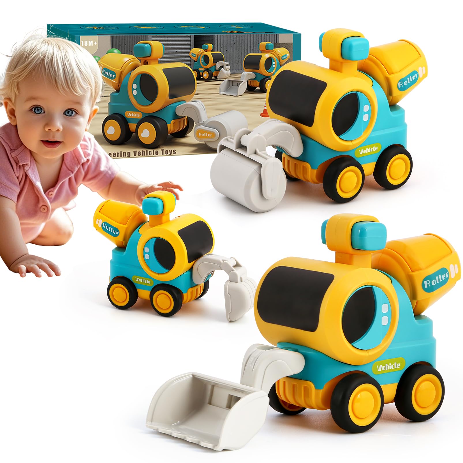 Photo 1 of KESIYI Toddler Toys for 1 Year Old Boys, BPA Free,Phthalates Free,PVC, Toy Cars for Toddlers 1 2 3, Outdoor Toys for Toddlers 1-3, Toys for 1 2 Year Old Boy|First Birthday Gifts