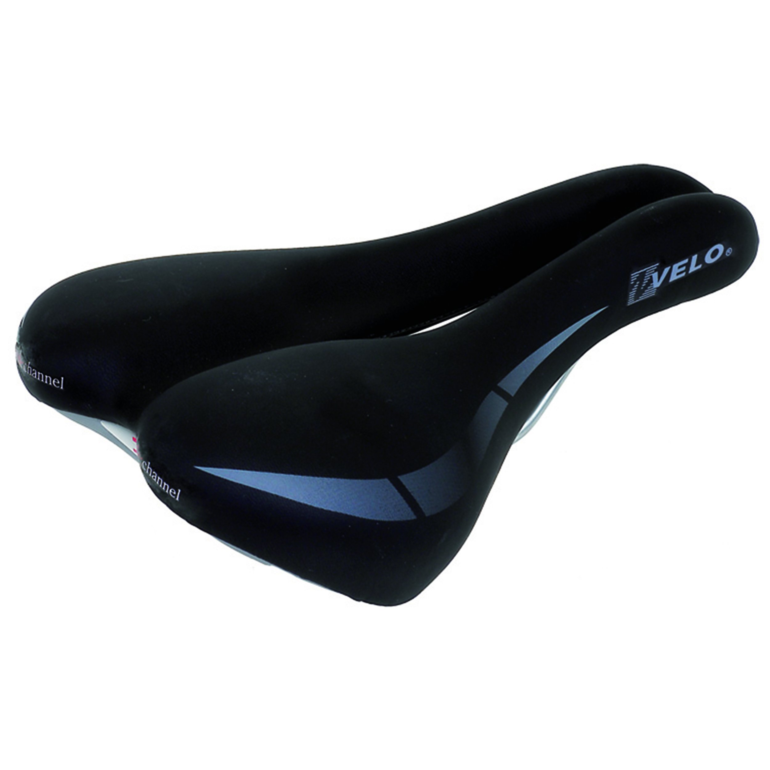 Velo Wide Channel Saddle - Black