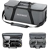 NEEWER Carrying Bag with Shoulder Strap, Handle, Movable Foam Padded for Studio Light CB300C CB200C FS300C FS230C FS150C CB300B CB200B FS230B FS150B CB100C CB60B RGB CB60 Q300 Q4, Travel Case, PB6