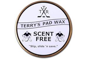 Terry's Pad Wax - Scent Free (Slick Goalie Pad Wax) for Hockey Goaltenders, Increased Slide, Water Resistant