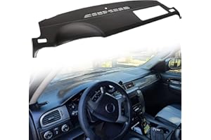 Acmex Dash Board Cover Cap Overlay Compatible with Chevy 07-14 Tahoe, Silverado LTZ, Sierra SLT, Avalanche, Suburban, Yukon Denali XL, w/o Dash Speaker (Matte Black)