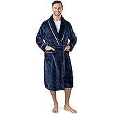 Men's Piping Fleece Robe