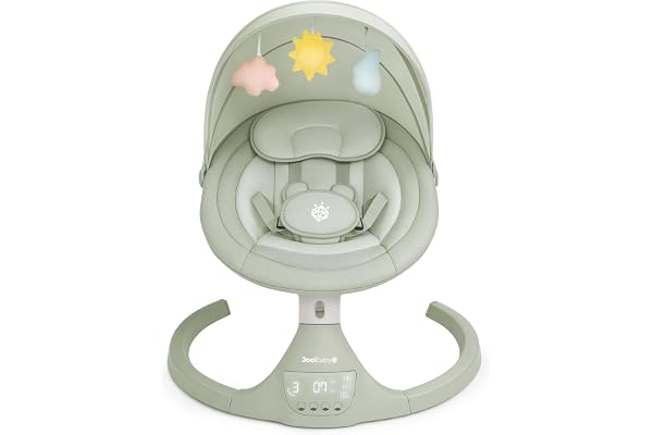 Jool Baby Nova Baby Swing for Infants – Bluetooth Music, Remote (Sage) | Keep Baby Happy While Getting Things Done – Gentle S