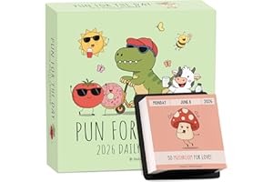 BLOOMOST 2026 Funny Pun Calendar – Daily Tear-Off Desk Calendar with 365 New Puns & Jokes - Humor Gift for Friends, Family, Coworkers - Punny Christmas Gift, Office & Home Decor