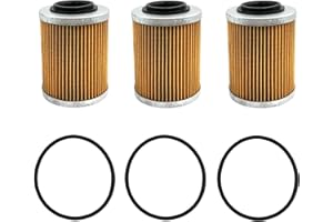 BSTENKY 3 Pack Oil Filter with O-Rings Compatiable With Can Am Maverick X3 2017-2023 Max Turbo R RR 2019-2023 Ryker STD 600 900 ACE Sea-Doo Spark 2 Up 3 Up SBT 36-115 Replace #420956123 420256188 X3 420956120