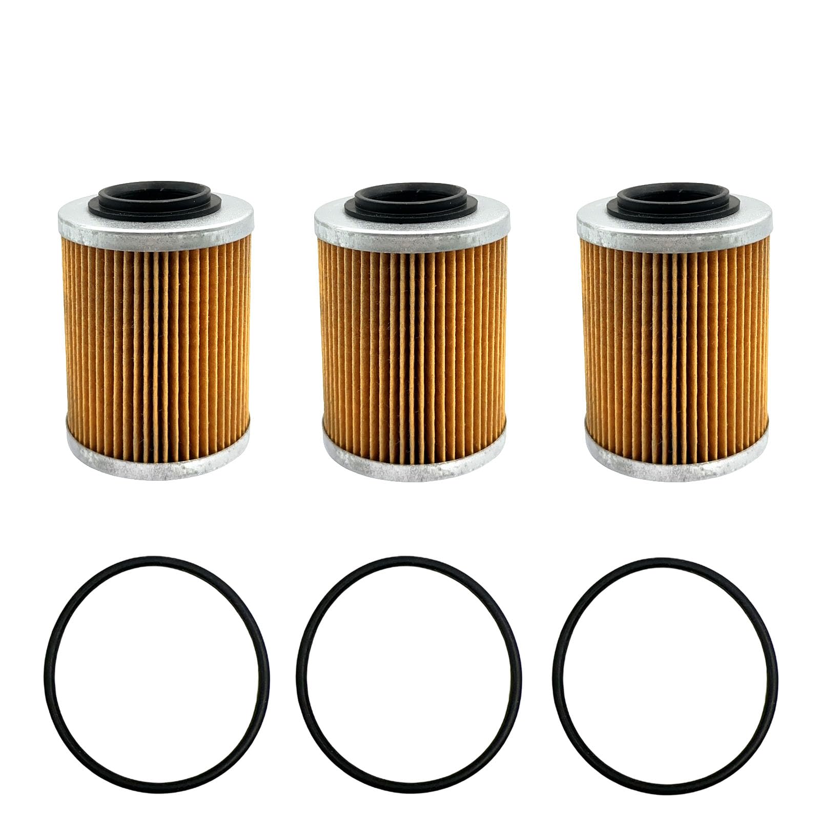 Photo 1 of 3 Pack Oil Filter with O-Rings Compatiable With Can Am Maverick X3 2017-2023 Max Turbo R RR 2019-2023 Ryker STD 600 900 ACE Sea-Doo Spark 2 Up 3 Up SBT 36-115 Replace #420956123 420256188 X3 420956120