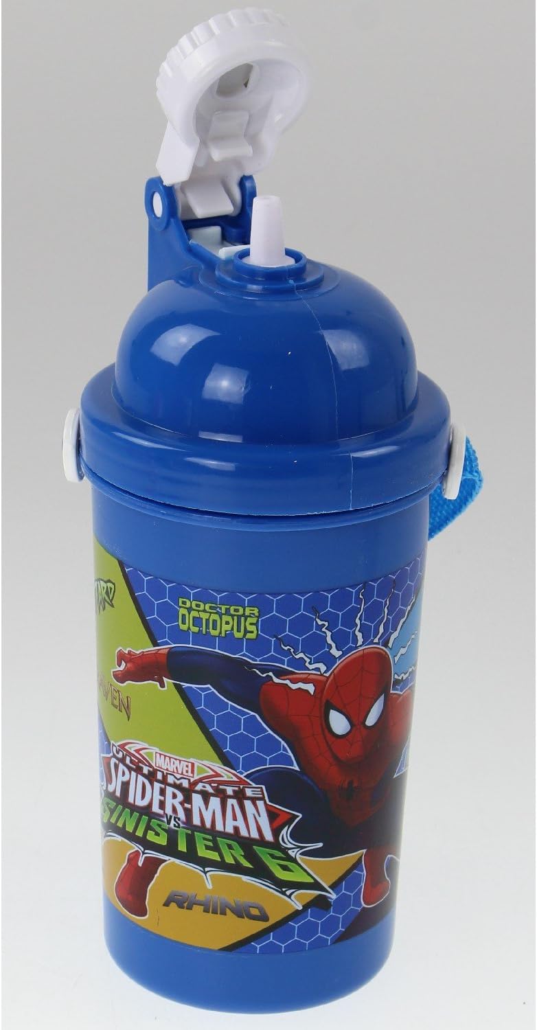Character Pop-Up Drink Bottle Lanyard - Back to School - Spiderman v Sinister 6
