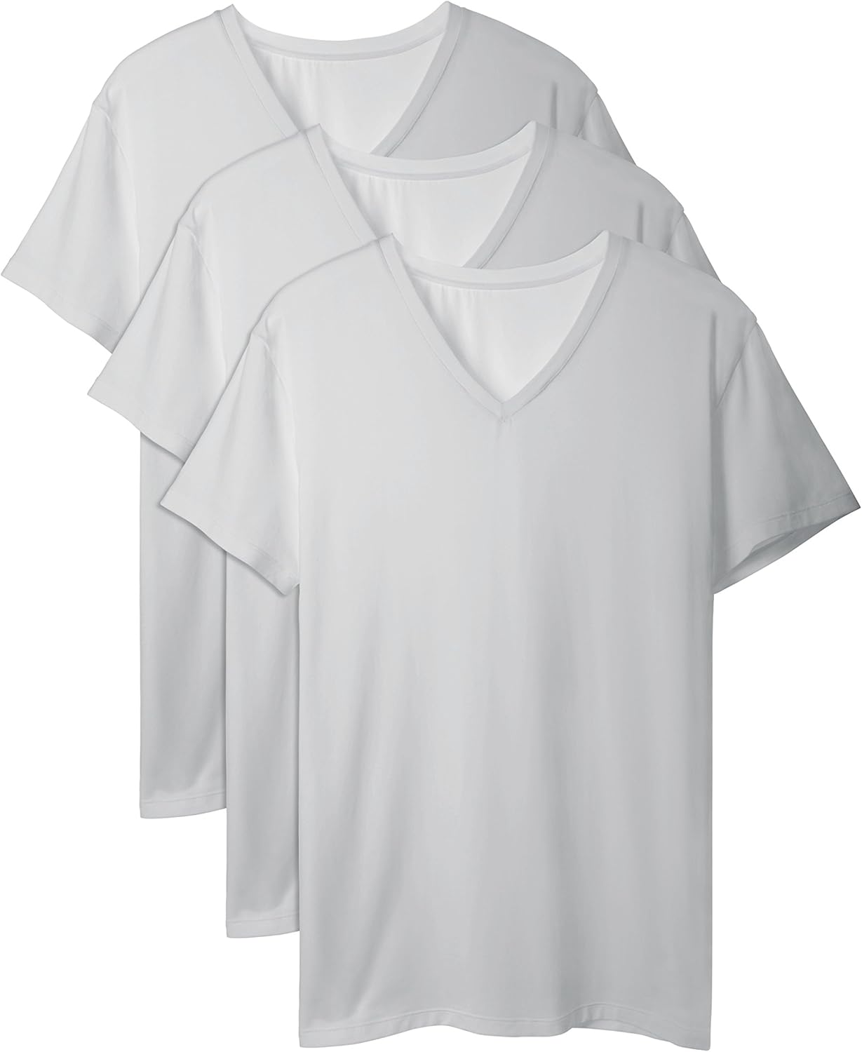 DAVID ARCHY Men's Undershirts Ultra Soft Micro Modal V-Neck Breathable T-Shirts 2 or 3 Pack: Clothing