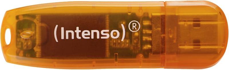 Intenso 64GB USB 2.0 Flash Drive Rainbow Orange -