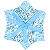 MDSTYLE 6 Pack 100% Cotton Bandanas 22” x 22" for Men & Women Paisley Handkerchief Headband Scarf Bandana