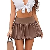 Avidlove Women Bubble Skirt Short Summer Skirts Casual Mini Skirt Boho High Waisted Skirts Going Out Party Skirt